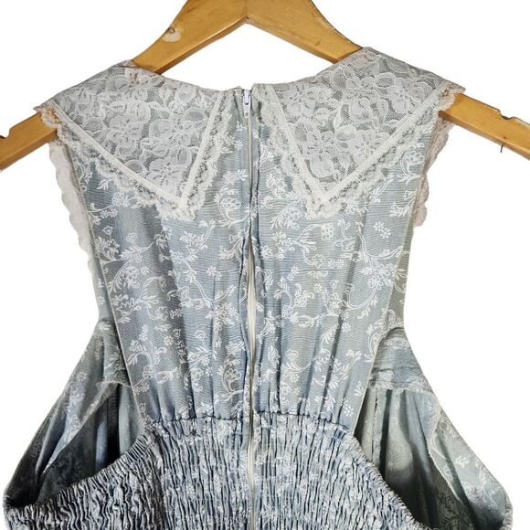 Maggie Lawrence Sport Vintage Blue Floral Prairie Sleeveless Dress - Picture 5 of 12